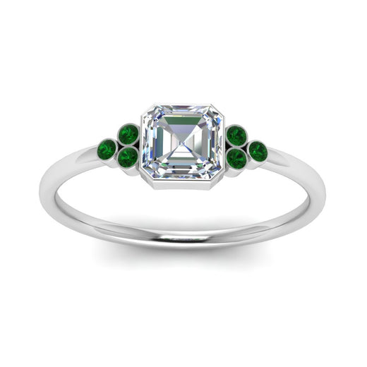 petite-bezel-set-asscher-cut-diamond-engagement-ring-with-emerald-in-white-gold-FD9175ASRGEMGRANGLE5-NL-WG