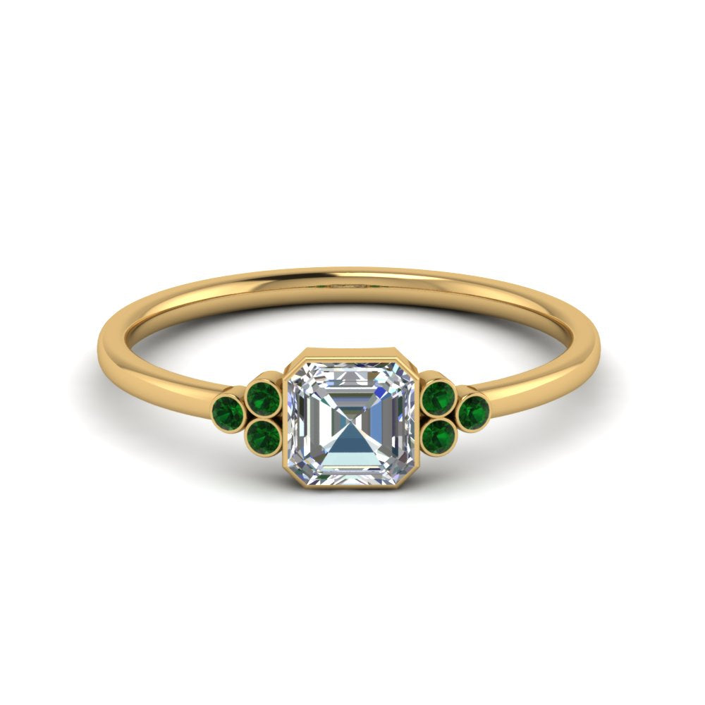 petite-bezel-set-asscher-cut-diamond-engagement-ring-with-emerald-in-yellow-gold-FD9175ASRGEMGR-NL-YG