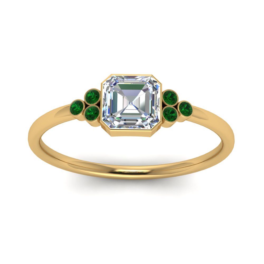 petite-bezel-set-asscher-cut-diamond-engagement-ring-with-emerald-in-yellow-gold-FD9175ASRGEMGRANGLE5-NL-YG