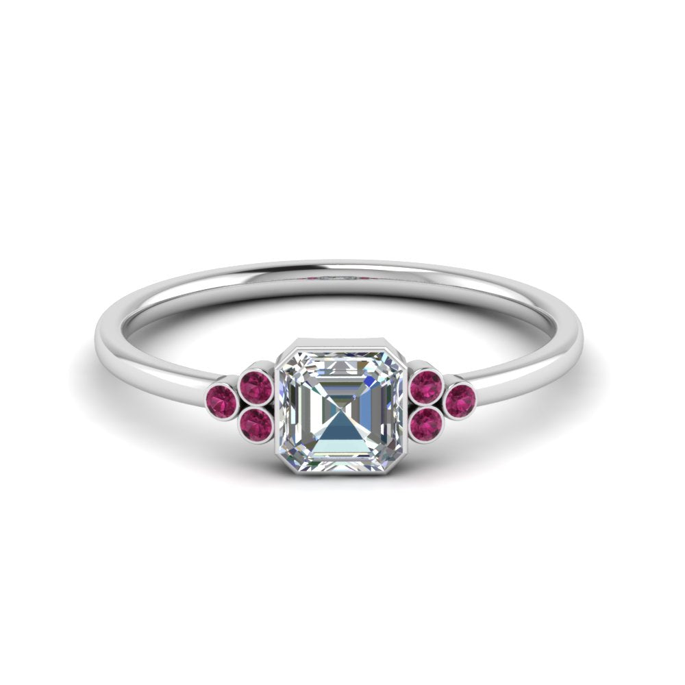 petite-bezel-set-asscher-cut-diamond-engagement-ring-with-pink-sapphire-in-white-gold-FD9175ASRGSADRPI-NL-WG