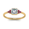 Load image into Gallery viewer, petite-bezel-set-asscher-cut-diamond-engagement-ring-with-pink-sapphire-in-yellow-gold-FD9175ASRGSADRPIANGLE5-NL-YG