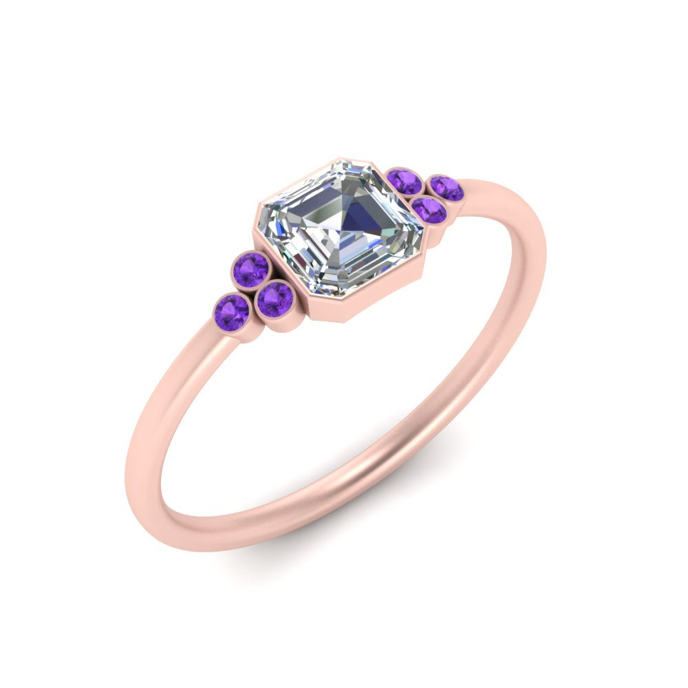 petite-bezel-set-asscher-cut-diamond-engagement-ring-with-purple-topaz-in-rose-gold-FD9175ASRGVITOANGLE2-NL-RG