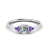 Load image into Gallery viewer, petite-bezel-set-asscher-cut-diamond-engagement-ring-with-purple-topaz-in-white-gold-FD9175ASRGVITO-NL-WG