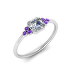 Load image into Gallery viewer, petite-bezel-set-asscher-cut-diamond-engagement-ring-with-purple-topaz-in-white-gold-FD9175ASRGVITOANGLE2-NL-WG
