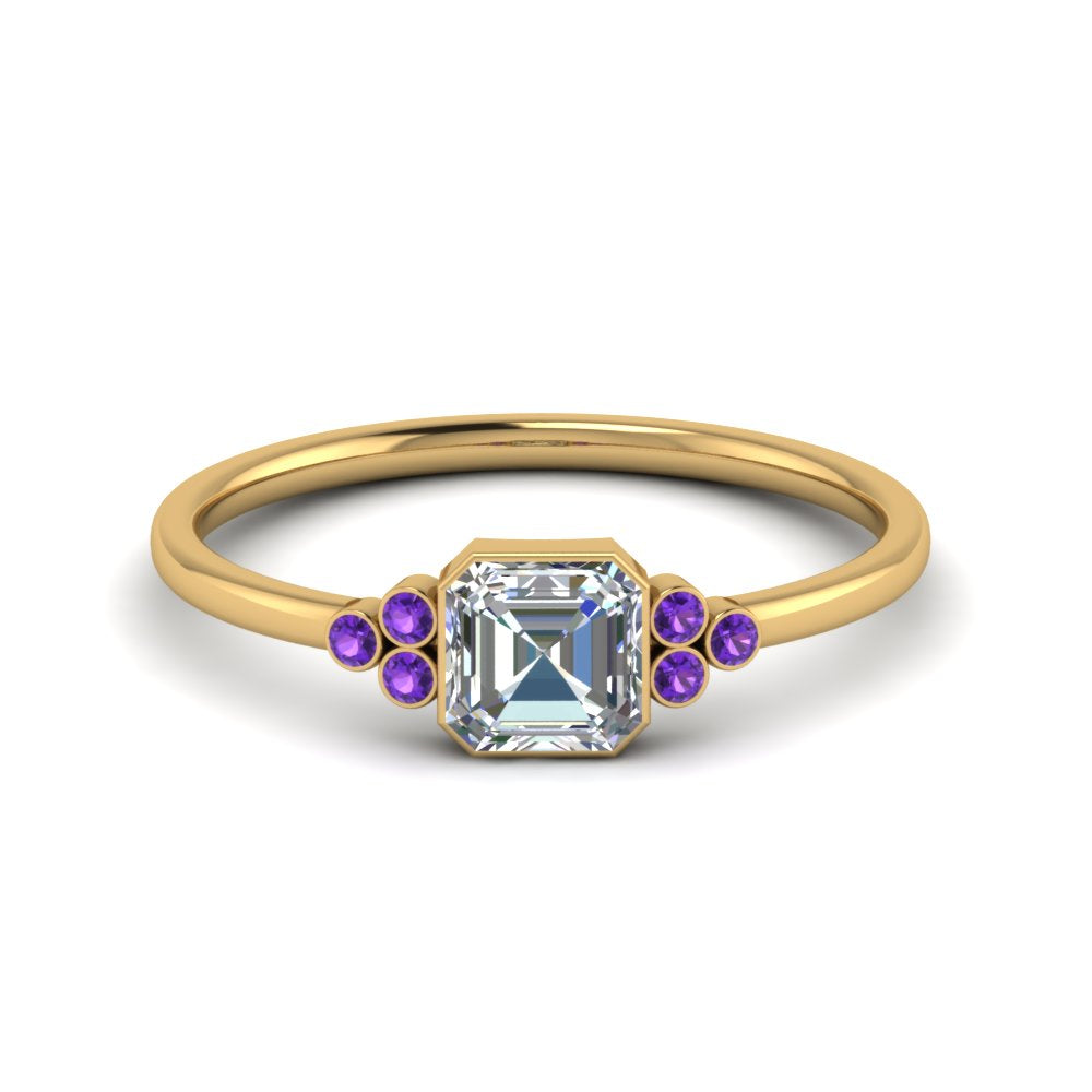 petite-bezel-set-asscher-cut-diamond-engagement-ring-with-purple-topaz-in-yellow-gold-FD9175ASRGVITO-NL-YG