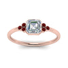 Load image into Gallery viewer, petite-bezel-set-asscher-cut-diamond-engagement-ring-with-ruby-in-rose-gold-FD9175ASRGRUDRANGLE5-NL-RG
