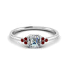 Load image into Gallery viewer, petite-bezel-set-asscher-cut-diamond-engagement-ring-with-ruby-in-white-gold-FD9175ASRGRUDR-NL-WG