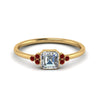 Load image into Gallery viewer, petite-bezel-set-asscher-cut-diamond-engagement-ring-with-ruby-in-yellow-gold-FD9175ASRGRUDR-NL-YG