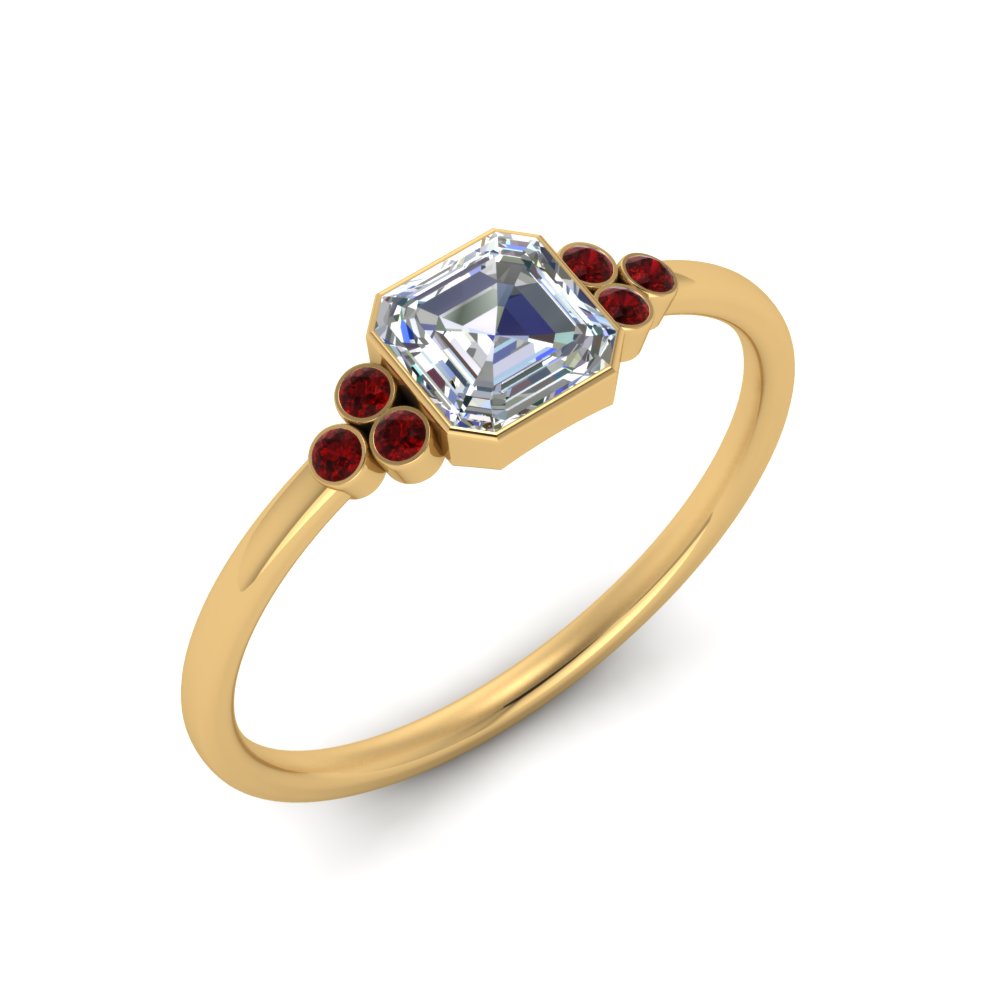 petite-bezel-set-asscher-cut-diamond-engagement-ring-with-ruby-in-yellow-gold-FD9175ASRGRUDRANGLE2-NL-YG