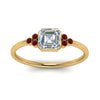 Load image into Gallery viewer, petite-bezel-set-asscher-cut-diamond-engagement-ring-with-ruby-in-yellow-gold-FD9175ASRGRUDRANGLE5-NL-YG