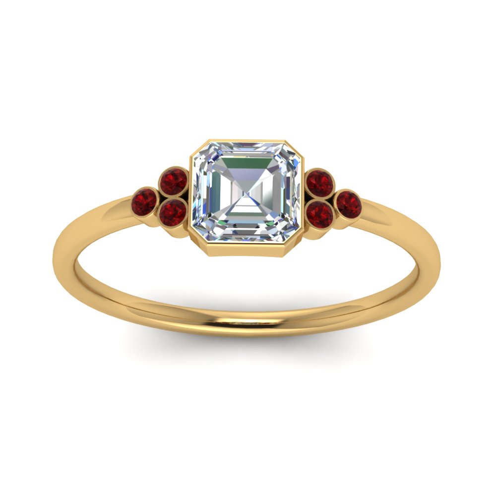 petite-bezel-set-asscher-cut-diamond-engagement-ring-with-ruby-in-yellow-gold-FD9175ASRGRUDRANGLE5-NL-YG