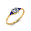 Load image into Gallery viewer, petite-bezel-set-asscher-cut-diamond-engagement-ring-with-sapphire-in-yellow-gold-FD9175ASRGSABLANGLE2-NL-YG