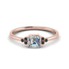 Load image into Gallery viewer, petite-bezel-set-asscher-cut-engagement-ring-with-black-diamond-in-rose-gold-FD9175ASRGBLACK-NL-RG