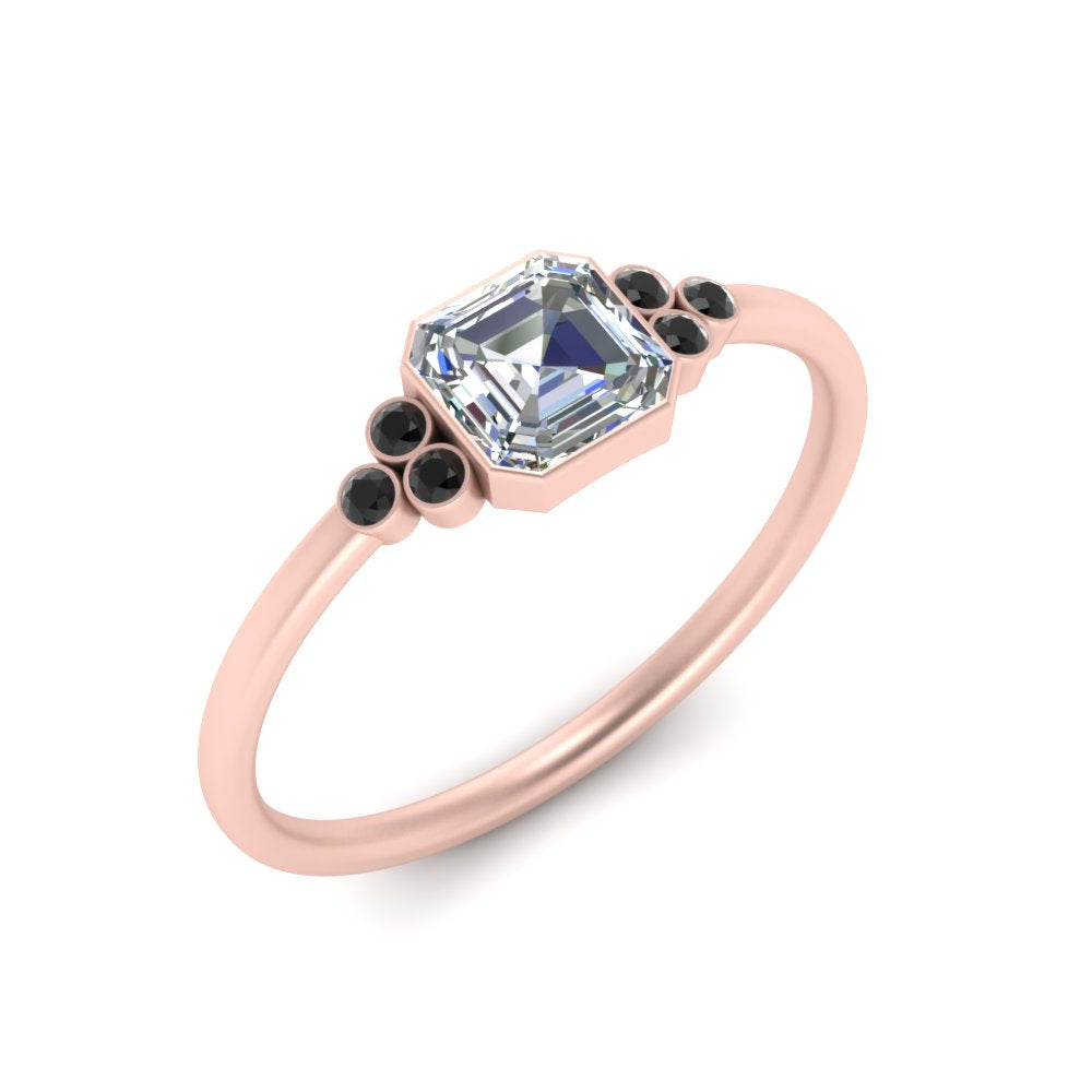 petite-bezel-set-asscher-cut-engagement-ring-with-black-diamond-in-rose-gold-FD9175ASRGBLACKANGLE2-NL-RG