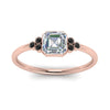Load image into Gallery viewer, petite-bezel-set-asscher-cut-engagement-ring-with-black-diamond-in-rose-gold-FD9175ASRGBLACKANGLE5-NL-RG
