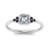 Load image into Gallery viewer, petite-bezel-set-asscher-cut-engagement-ring-with-black-diamond-in-white-gold-FD9175ASRGBLACKANGLE5-NL-WG