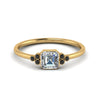 Load image into Gallery viewer, petite-bezel-set-asscher-cut-engagement-ring-with-black-diamond-in-yellow-gold-FD9175ASRGBLACK-NL-YG