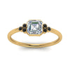 Load image into Gallery viewer, petite-bezel-set-asscher-cut-engagement-ring-with-black-diamond-in-yellow-gold-FD9175ASRGBLACKANGLE5-NL-YG