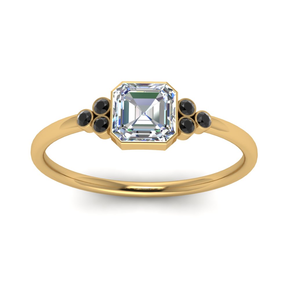 petite-bezel-set-asscher-cut-engagement-ring-with-black-diamond-in-yellow-gold-FD9175ASRGBLACKANGLE5-NL-YG