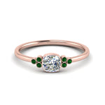 Load image into Gallery viewer, petite-bezel-set-cushion-cut-diamond-engagement-ring-with-emerald-in-rose-gold-FD9175CURGEMGR-NL-RG_a3bbcb1b-f022-4443-9e57-b5d1b9124201
