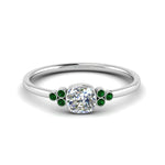 Load image into Gallery viewer, petite-bezel-set-cushion-cut-diamond-engagement-ring-with-emerald-in-white-gold-FD9175CURGEMGR-NL-WG
