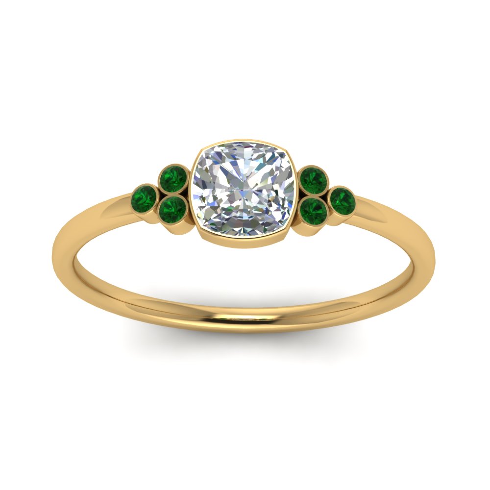 petite-bezel-set-cushion-cut-diamond-engagement-ring-with-emerald-in-yellow-gold-FD9175CURGEMGRANGLE5-NL-YG