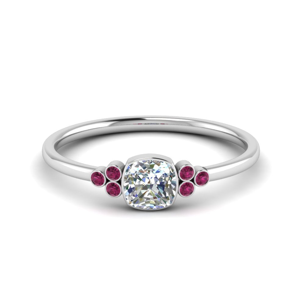 petite-bezel-set-cushion-cut-diamond-engagement-ring-with-pink-sapphire-in-white-gold-FD9175CURGSADRPI-NL-WG