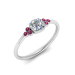 Load image into Gallery viewer, petite-bezel-set-cushion-cut-diamond-engagement-ring-with-pink-sapphire-in-white-gold-FD9175CURGSADRPIANGLE2-NL-WG
