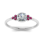 Load image into Gallery viewer, petite-bezel-set-cushion-cut-diamond-engagement-ring-with-pink-sapphire-in-white-gold-FD9175CURGSADRPIANGLE5-NL-WG
