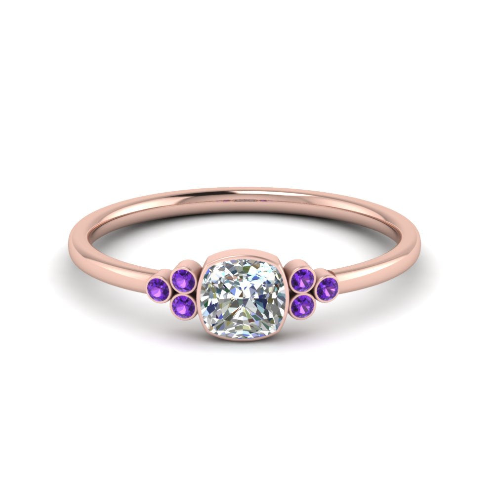 petite-bezel-set-cushion-cut-diamond-engagement-ring-with-purple-topaz-in-rose-gold-FD9175CURGVITO-NL-RG