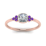 Load image into Gallery viewer, petite-bezel-set-cushion-cut-diamond-engagement-ring-with-purple-topaz-in-rose-gold-FD9175CURGVITOANGLE5-NL-RG
