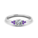 Load image into Gallery viewer, petite-bezel-set-cushion-cut-diamond-engagement-ring-with-purple-topaz-in-white-gold-FD9175CURGVITO-NL-WG

