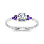 Load image into Gallery viewer, petite-bezel-set-cushion-cut-diamond-engagement-ring-with-purple-topaz-in-white-gold-FD9175CURGVITOANGLE5-NL-WG
