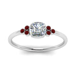 Load image into Gallery viewer, petite-bezel-set-cushion-cut-diamond-engagement-ring-with-ruby-in-white-gold-FD9175CURGRUDRANGLE5-NL-WG
