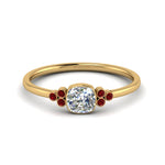 Load image into Gallery viewer, petite-bezel-set-cushion-cut-diamond-engagement-ring-with-ruby-in-yellow-gold-FD9175CURGRUDR-NL-YG
