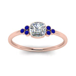 Load image into Gallery viewer, petite-bezel-set-cushion-cut-diamond-engagement-ring-with-sapphire-in-rose-gold-FD9175CURGSABLANGLE5-NL-RG_9c780d7a-aa0e-4de5-8d6c-d339ab6c7a4c
