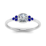 Load image into Gallery viewer, petite-bezel-set-cushion-cut-diamond-engagement-ring-with-sapphire-in-white-gold-FD9175CURGSABLANGLE5-NL-WG

