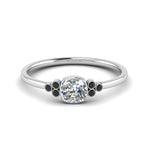 Load image into Gallery viewer, petite-bezel-set-cushion-cut-engagement-ring-with-black-diamond-in-white-gold-FD9175CURGBLACK-NL-WG

