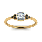 Load image into Gallery viewer, petite-bezel-set-cushion-cut-engagement-ring-with-black-diamond-in-yellow-gold-FD9175CURGBLACKANGLE5-NL-YG
