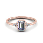 Load image into Gallery viewer, petite-bezel-set-emerald-cut-diamond-engagement-ring-in-rose-gold-FD9175EMR-NL-RG
