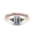Thumbnail 42 - petite-bezel-set-emerald-cut-diamond-engagement-ring-with-emerald-in-rose-gold-FD9175EMRGEMGR-NL-RG