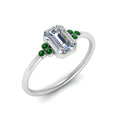 Thumbnail 15 - petite-bezel-set-emerald-cut-diamond-engagement-ring-with-emerald-in-white-gold-FD9175EMRGEMGRANGLE2-NL-WG