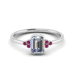 Load image into Gallery viewer, petite-bezel-set-emerald-cut-diamond-engagement-ring-with-pink-sapphire-in-white-gold-FD9175EMRGSADRPI-NL-WG

