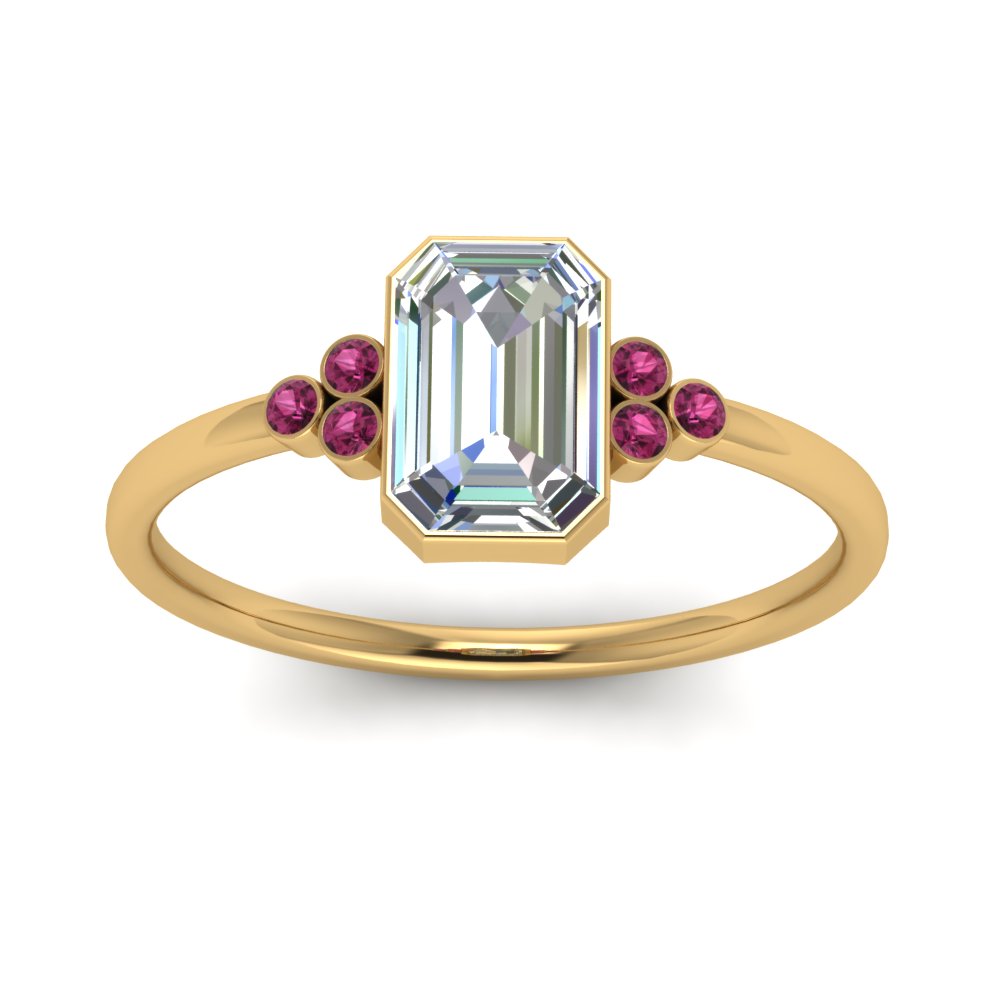petite-bezel-set-emerald-cut-diamond-engagement-ring-with-pink-sapphire-in-yellow-gold-FD9175EMRGSADRPIANGLE5-NL-YG