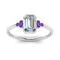 Thumbnail 26 - petite-bezel-set-emerald-cut-diamond-engagement-ring-with-purple-topaz-in-white-gold-FD9175EMRGVITOANGLE5-NL-WG