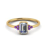 Load image into Gallery viewer, petite-bezel-set-emerald-cut-diamond-engagement-ring-with-purple-topaz-in-yellow-gold-FD9175EMRGVITO-NL-YG
