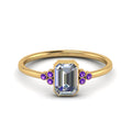 Thumbnail 75 - petite-bezel-set-emerald-cut-diamond-engagement-ring-with-purple-topaz-in-yellow-gold-FD9175EMRGVITO-NL-YG