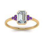 Load image into Gallery viewer, petite-bezel-set-emerald-cut-diamond-engagement-ring-with-purple-topaz-in-yellow-gold-FD9175EMRGVITOANGLE5-NL-YG
