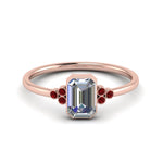 Load image into Gallery viewer, petite-bezel-set-emerald-cut-diamond-engagement-ring-with-ruby-in-rose-gold-FD9175EMRGRUDR-NL-RG
