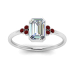 Load image into Gallery viewer, petite-bezel-set-emerald-cut-diamond-engagement-ring-with-ruby-in-white-gold-FD9175EMRGRUDRANGLE5-NL-WG
